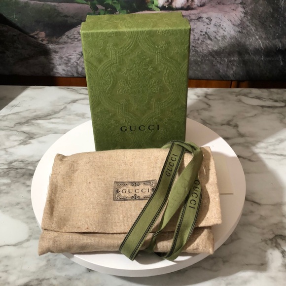 Gucci Other - GUCCI BIFOLD WALLET BOX, DUST BAG AND RIBBON IN NEW CONDITION.
